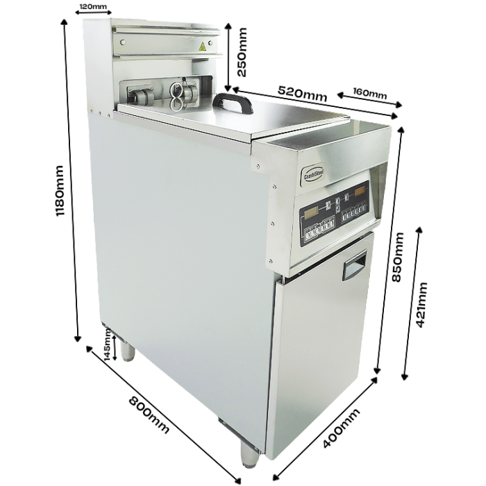 Friteuse électrique 1 x 25 L haut rendement  - 7509.0005 - Combisteel