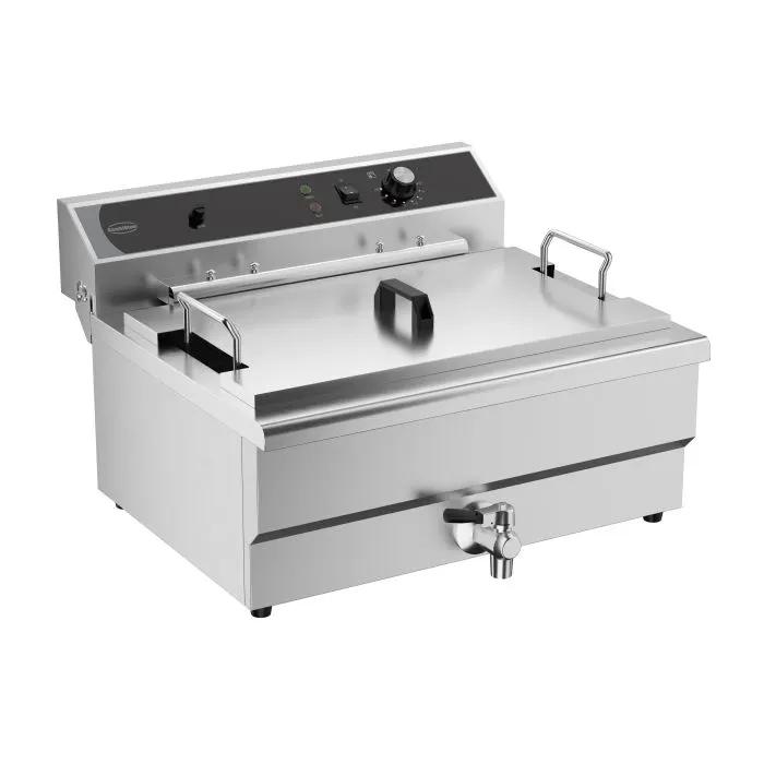 FRITEUSE POSABLE ÉLECTRIQUE 25L - AVEC ROBINET DE VIDANGE - 7518.0210 - combisteel by Combisteel