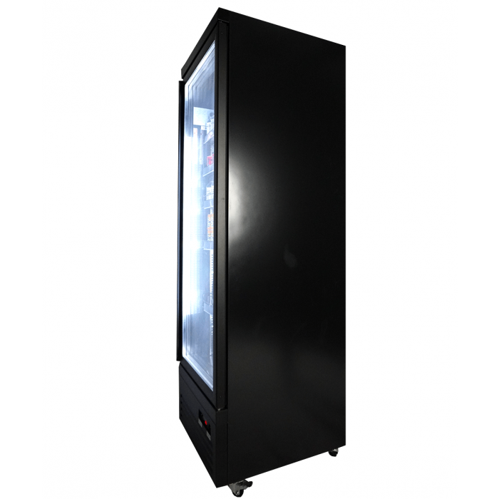 RÉFRIGÉRATEUR 1 PORTE EN VERRE NOIR CEB-500R BL 7526.0100 Combisteel by Combisteel