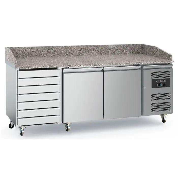 TABLE PRÉP POUR PIZZA 2 PORTES 7 TIROIRS - 7950.5150 - Ecofrost by Ecofrost