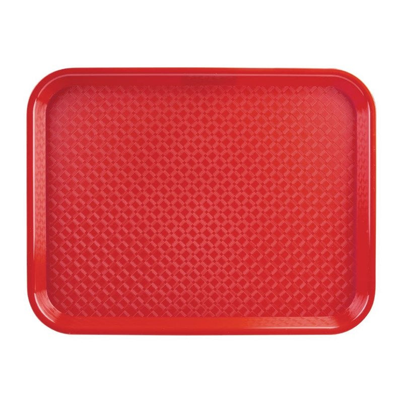 Plateau fast food en plastique Olympia Kristallon rouge by Gastronoble