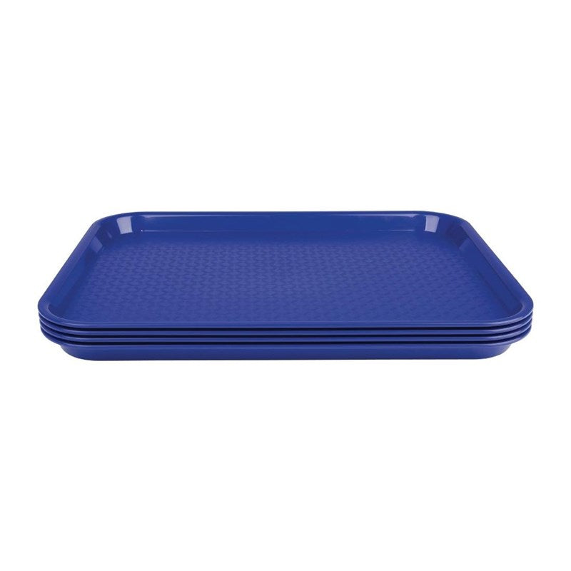 Plateau fast food en plastique Olympia Kristallon bleu by Gastronoble