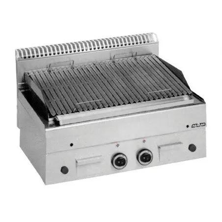 Grill à pierre lavique grille viande Charcoal Top L800 gaz Gamme MINIMA 600 - GPL86 - MBM by MBM