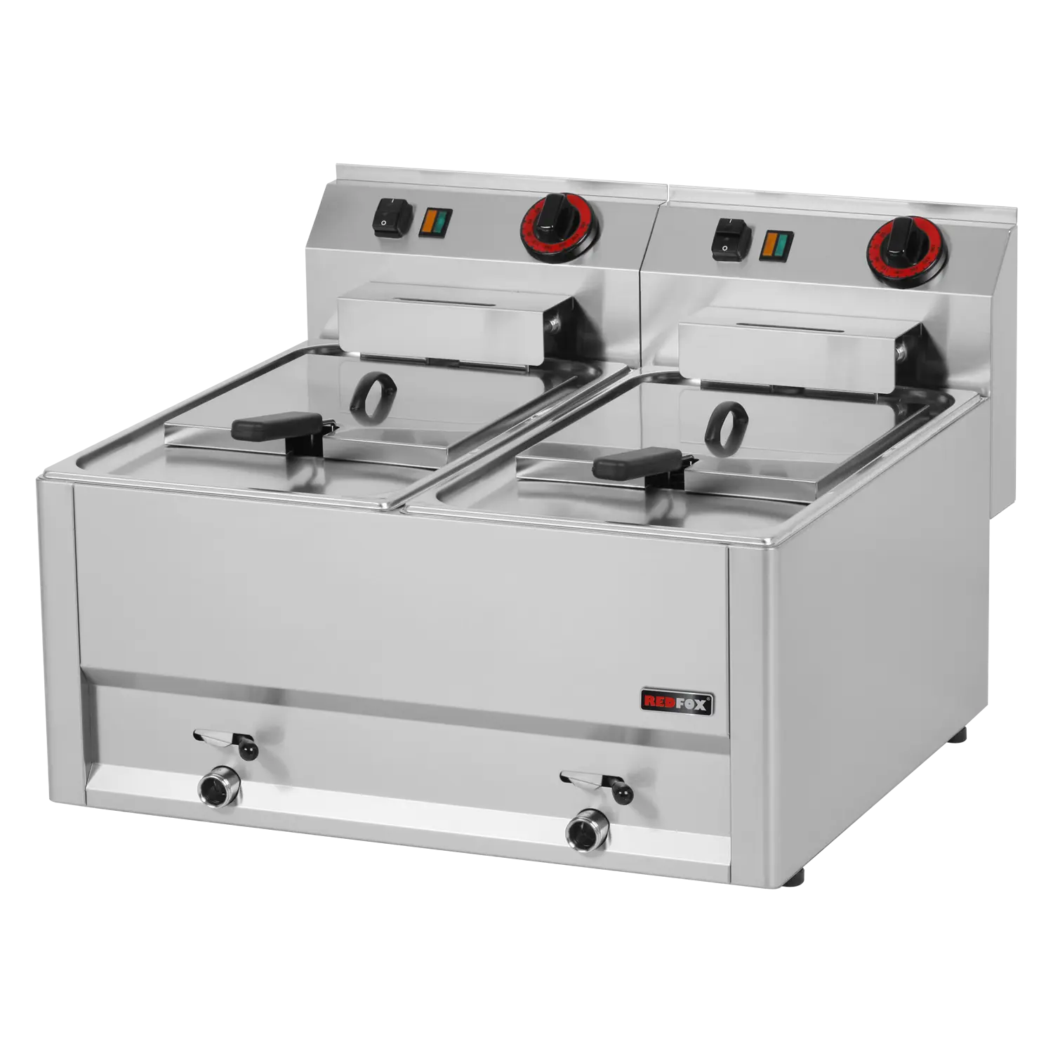 Friteuse électrique double 0,38 kW/l, 8+8 l sans soubassement 230 V | REDFOX - FE 60 EL by Redfox