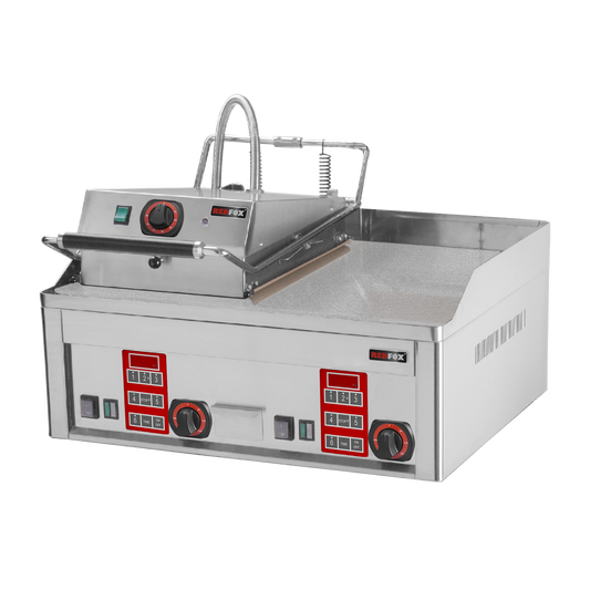 Clam - Steak gril électrique avec un minuteur numérique et plaque de contact supérieure 65x48 TOP | REDFOX - FTHC 60 ED + KD 30 T