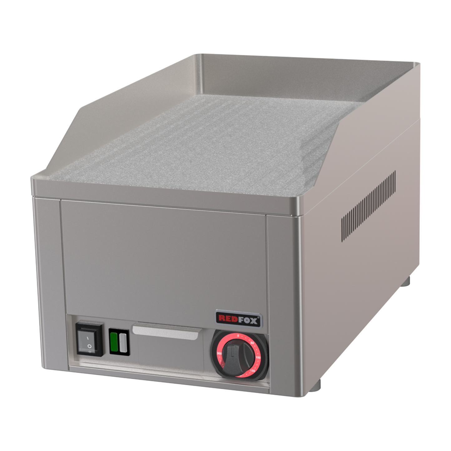 Plaque de cuisson 32x48 électrique chrome durable nervurée TOP 230 V | REDFOX - FTRC 30 E