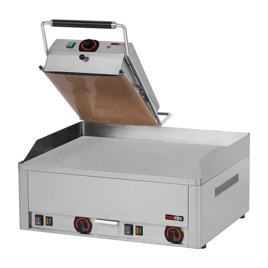 Clam - Steak gril électrique double 65x48 TOP chrome durable | REDFOX - KD 63 E