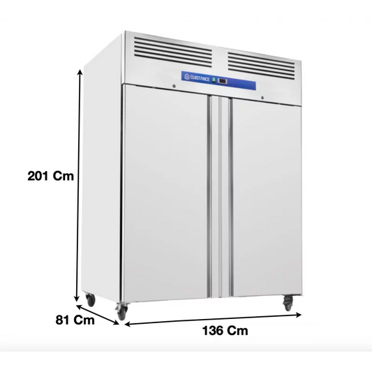 Armoire réfrigérée positive GN2/1 1200 L 2 Portes tropicalisé