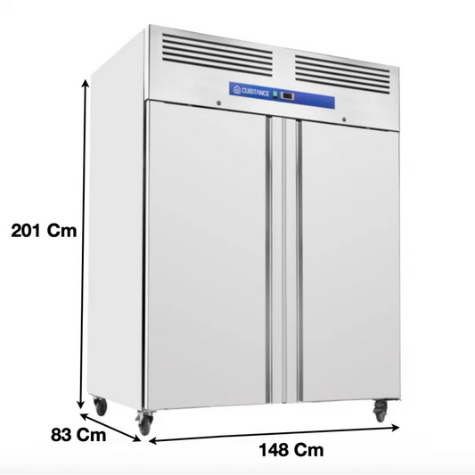 Armoire réfrigérée positive GN2/1 1400 L 2 Portes tropicalisé