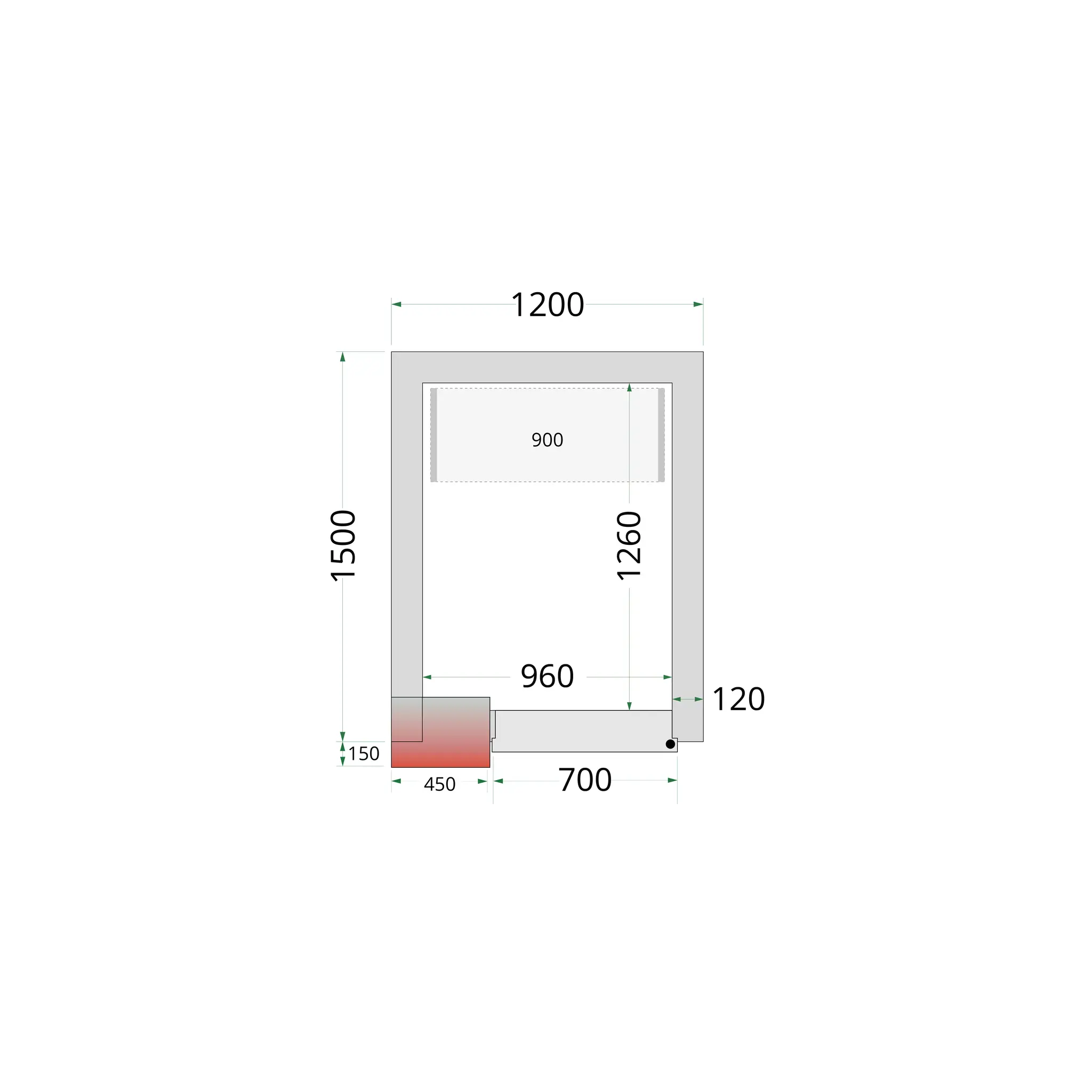 Panneaux de chambre froide 120 mm - TEFCOLD - CR-120X150X220-44135 by TEFCOLD