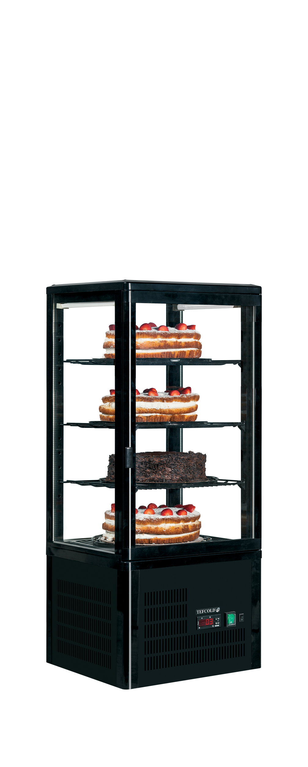 Vitrine 4 faces vitrée - TEFCOLD - UPD80-BLACK-16064 by TEFCOLD