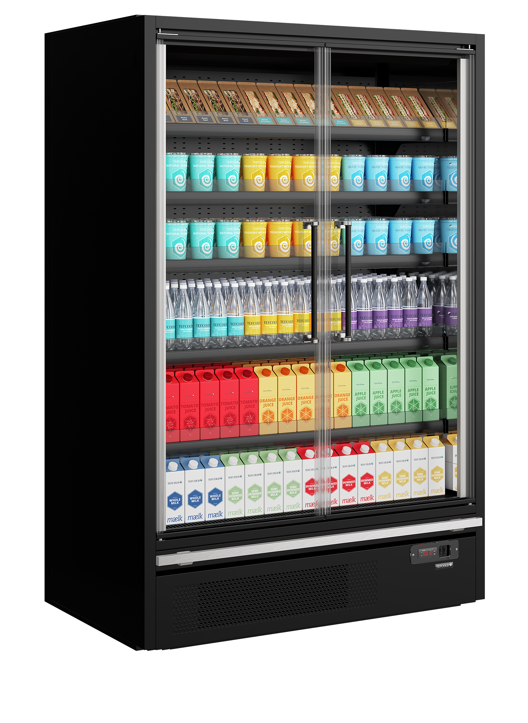Vitrine réfrigérée pour supermarché - TEFCOLD - GALAXY-GP14FGD-BLACK-42275 by TEFCOLD