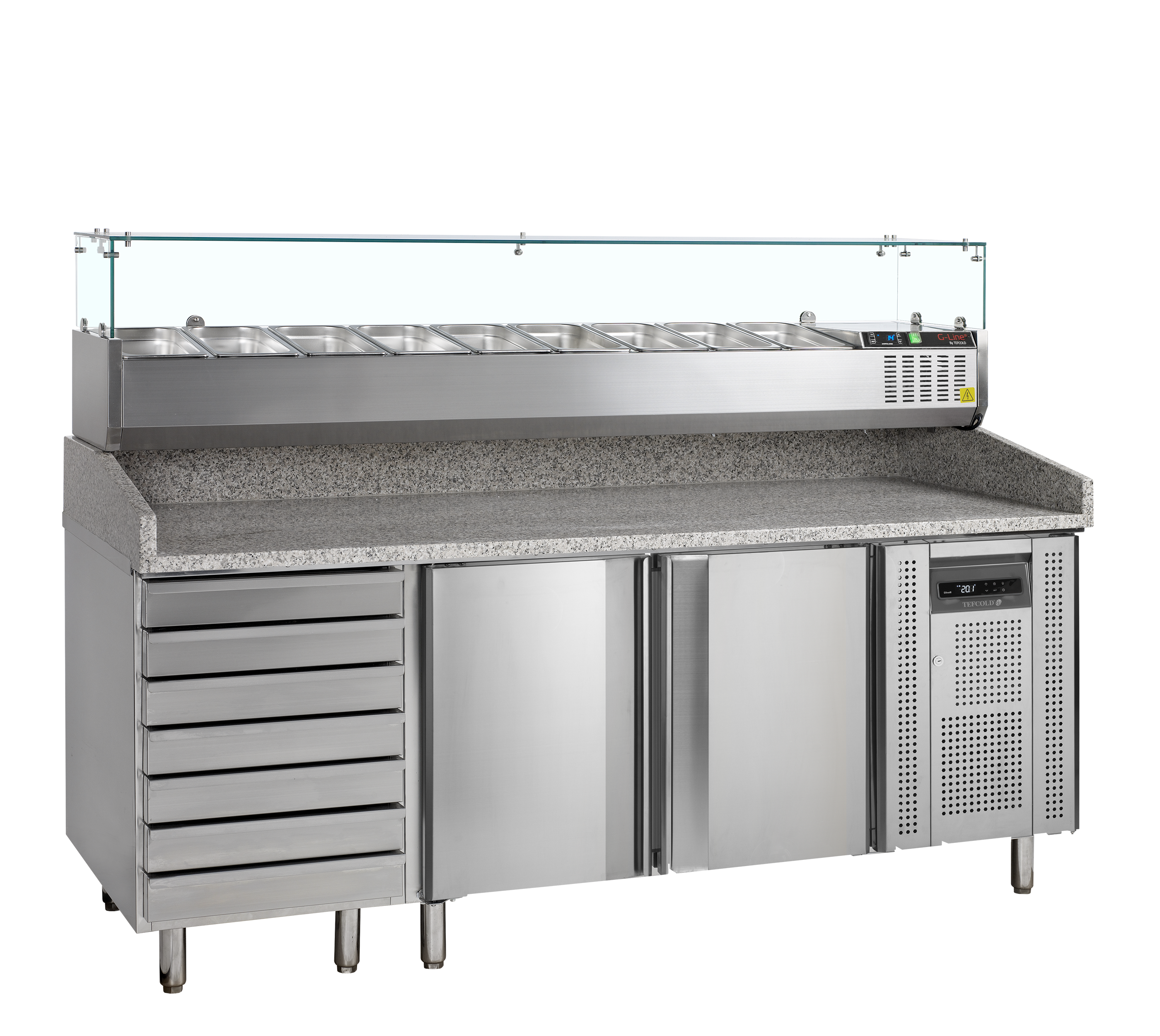 Table à pizza avec saladette incluse - TEFCOLD - PT1310-GVC38-200-67415 by TEFCOLD