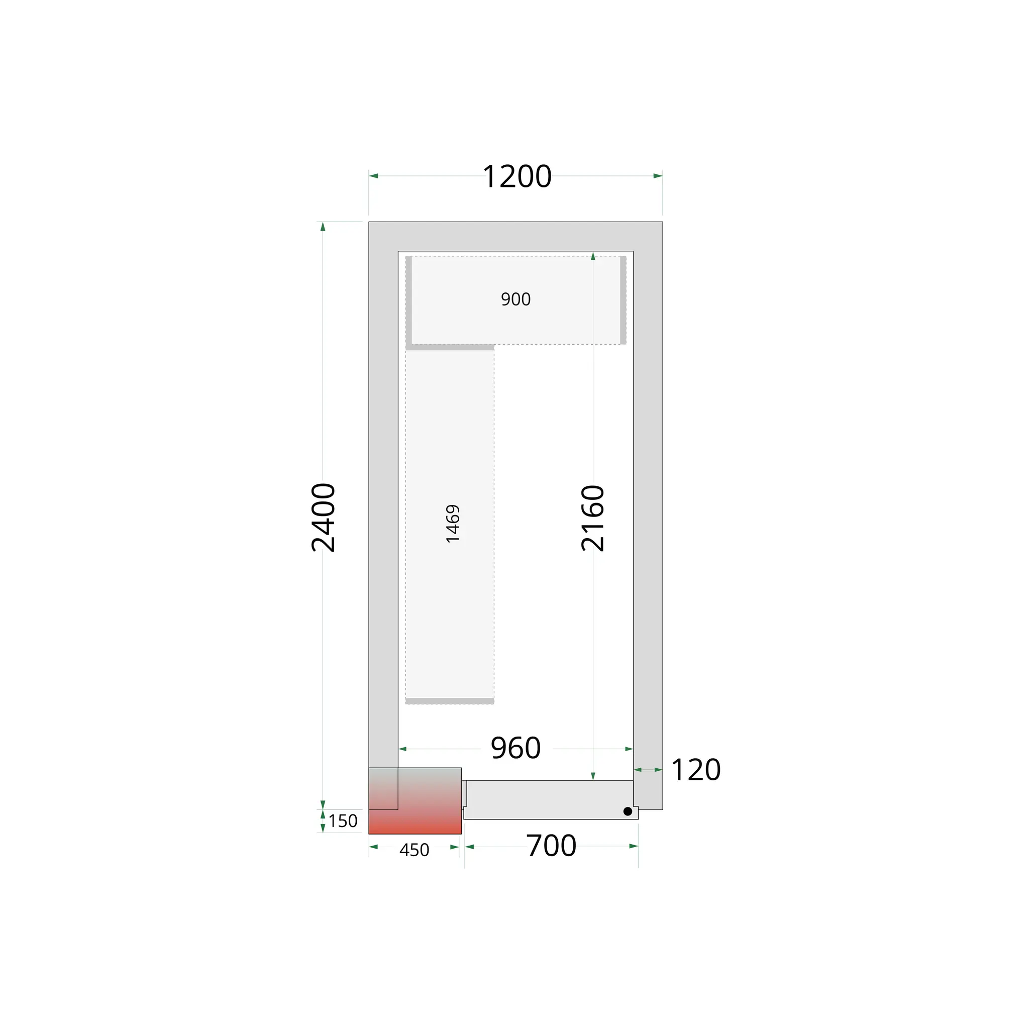 Chambre froide négative - TEFCOLD - CRNF1224-44222 by TEFCOLD