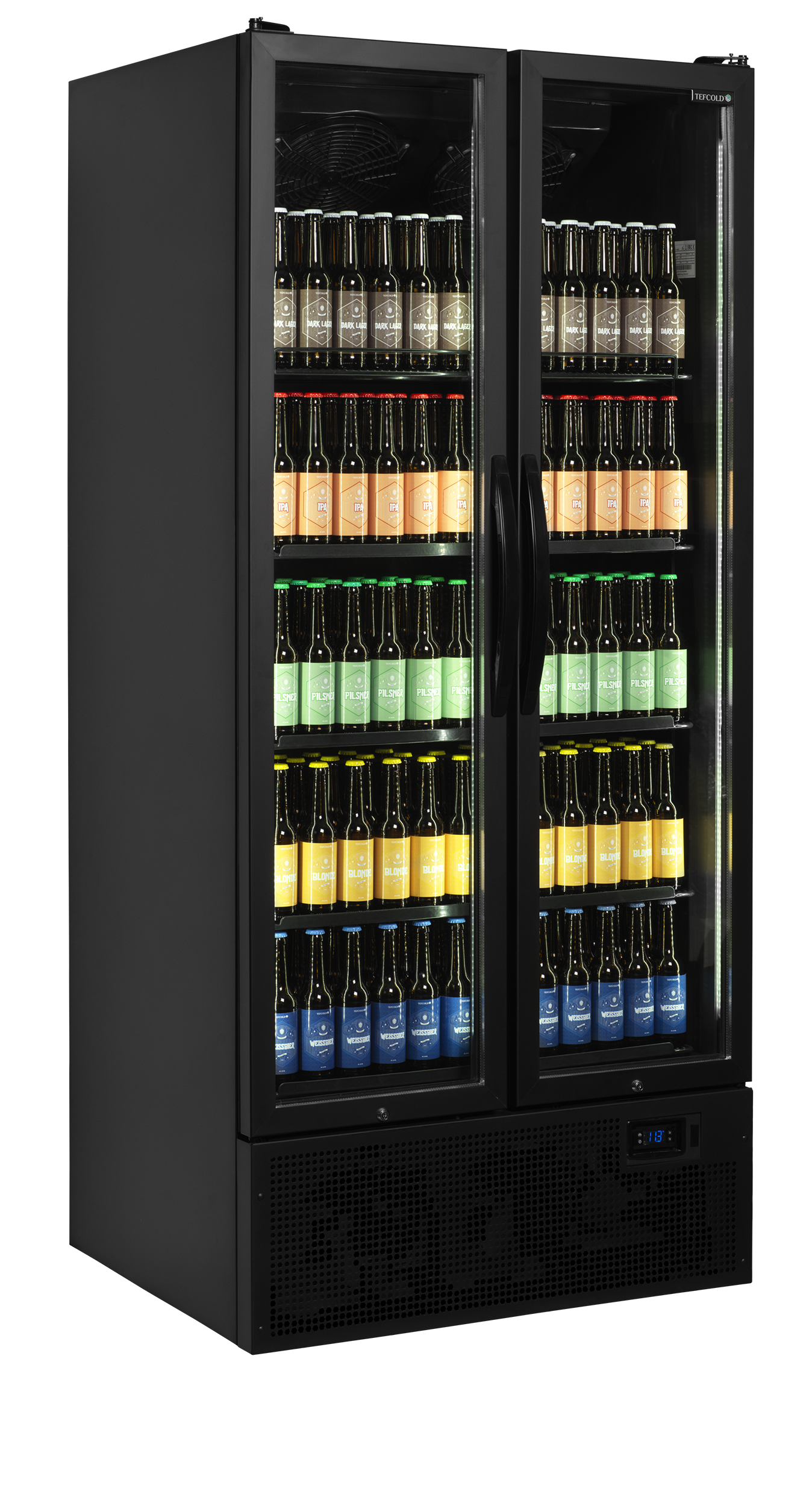 Armoire réfrigérée à boisson vitré noir - TEFCOLD - FS890H-BLACK-34753 by TEFCOLD