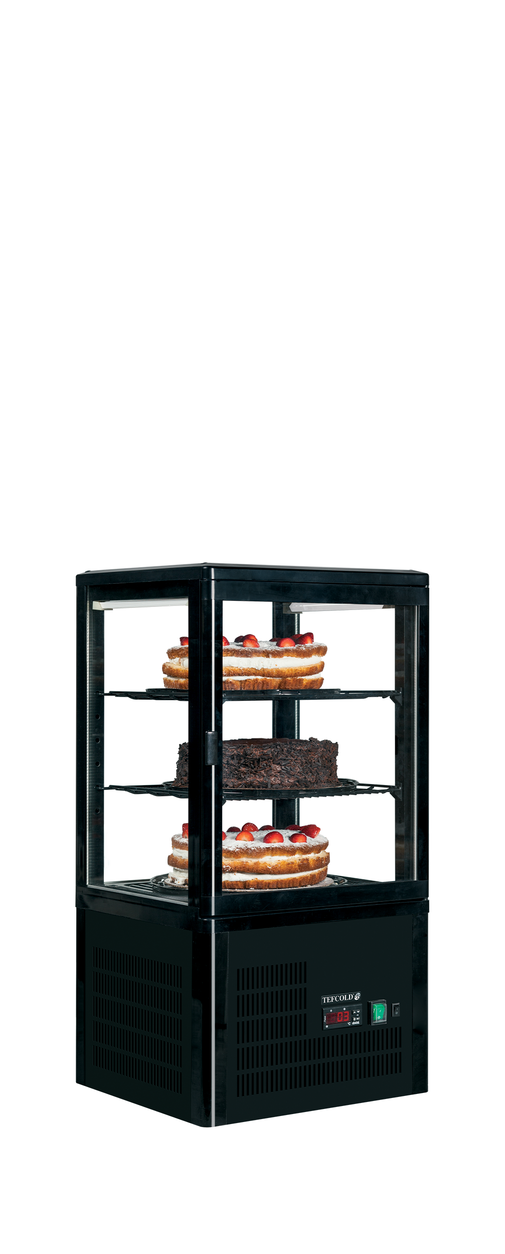 Vitrine 4 faces vitrée - TEFCOLD - UPD60-BLACK-16061 by TEFCOLD