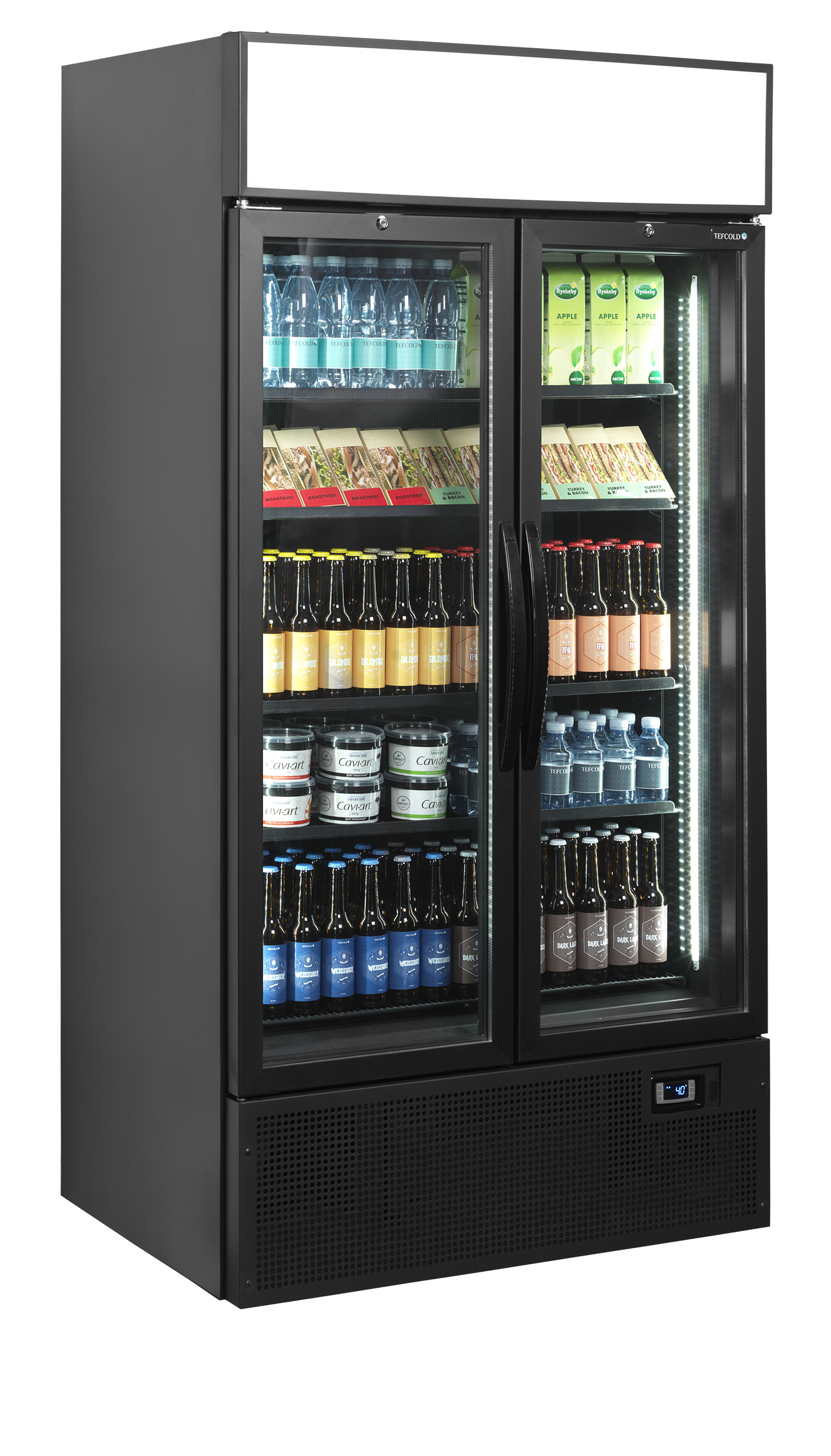 Armoire réfrigérée à boisson vitré noir - TEFCOLD - FSC1000H-BLACK-34754 by TEFCOLD
