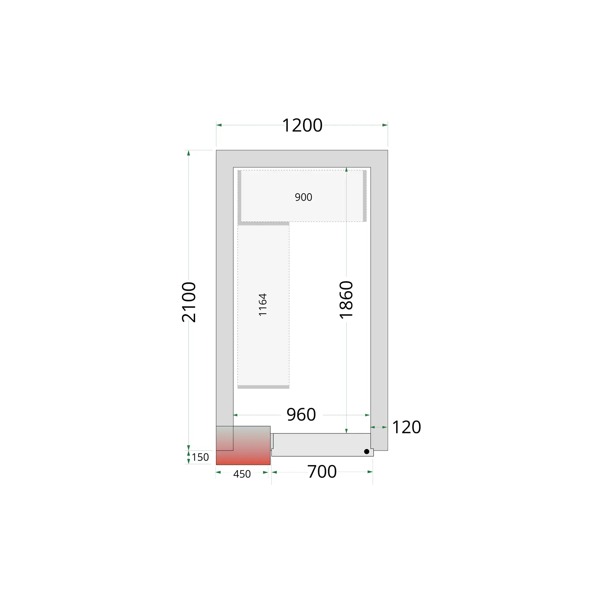 Panneaux de chambre froide 120 mm - TEFCOLD - CR-120X210X220-44137 by TEFCOLD