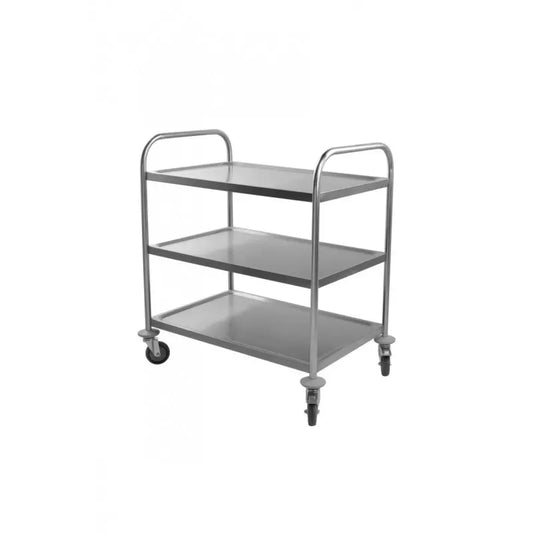 Chariot de service en inox à 3 niveaux - PRCL3 - Cuistance
