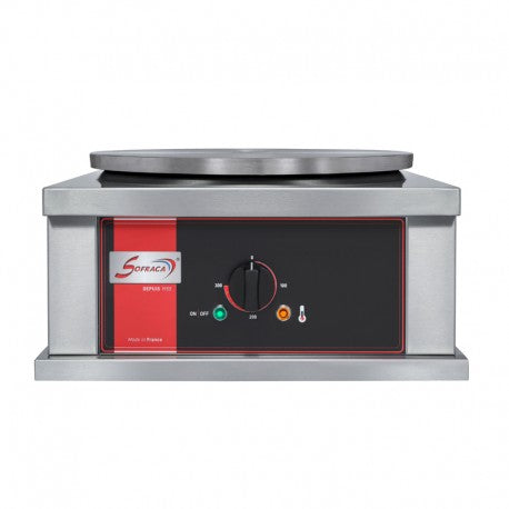 Crêpière électrique carrée professionnelle à usage intensif - Diamètre 40 cm - CR1CE40 Sofraca