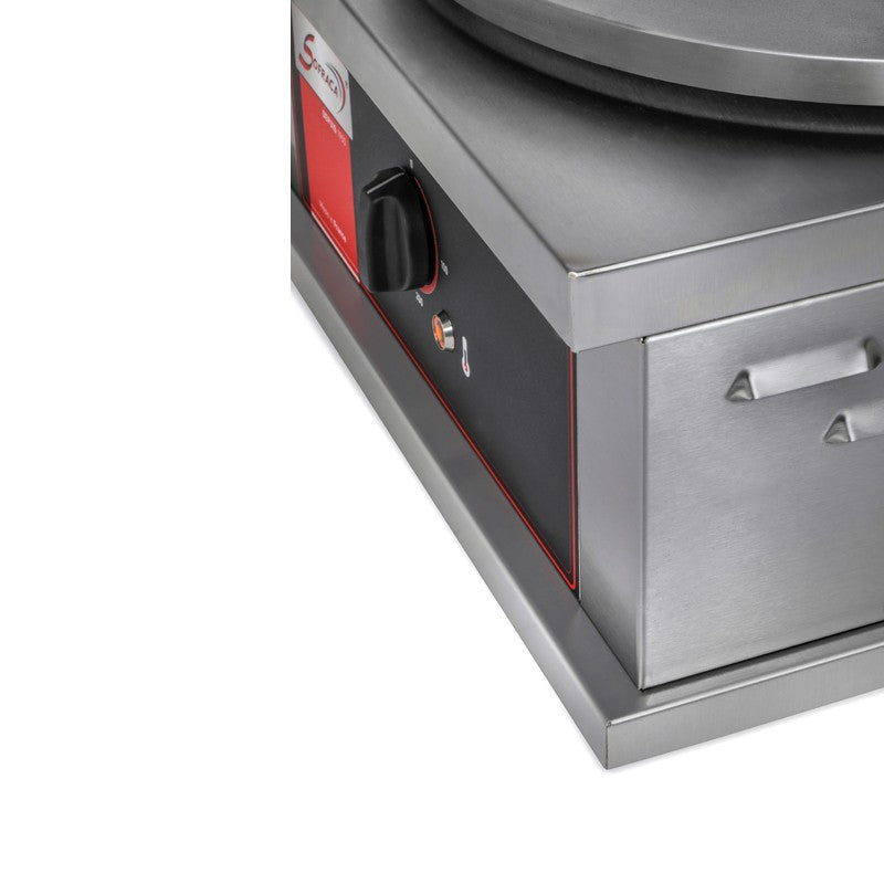 Crêpière électrique carrée professionnelle à usage intensif - Version double - Diamètre 40 cm - CR2CE40  Sofraca