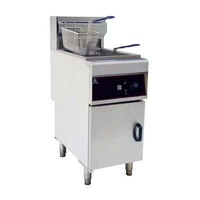 Friteuse électrique sur coffre en inox 1 cuve 28 L