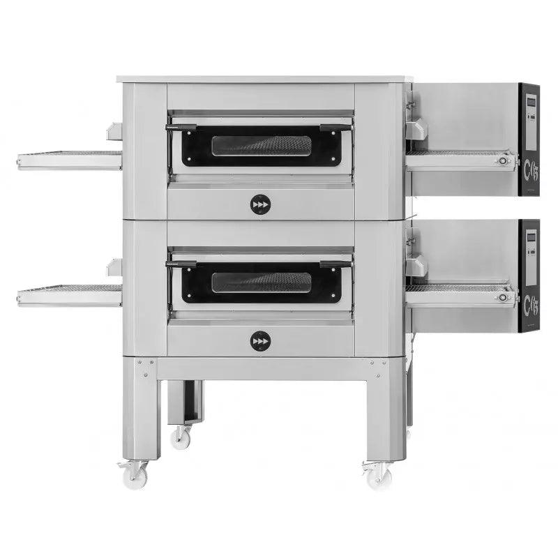 Four convoyeur électrique pizza pain pâtisserie 75 pizzas de Ø 30 cm par heure - Prismafood