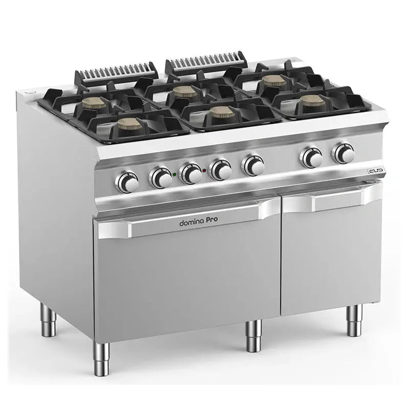 Fourneau à Gaz 6 Feux avec Four Électrique Ventilé - FB711AFEXL - MBM by MBM