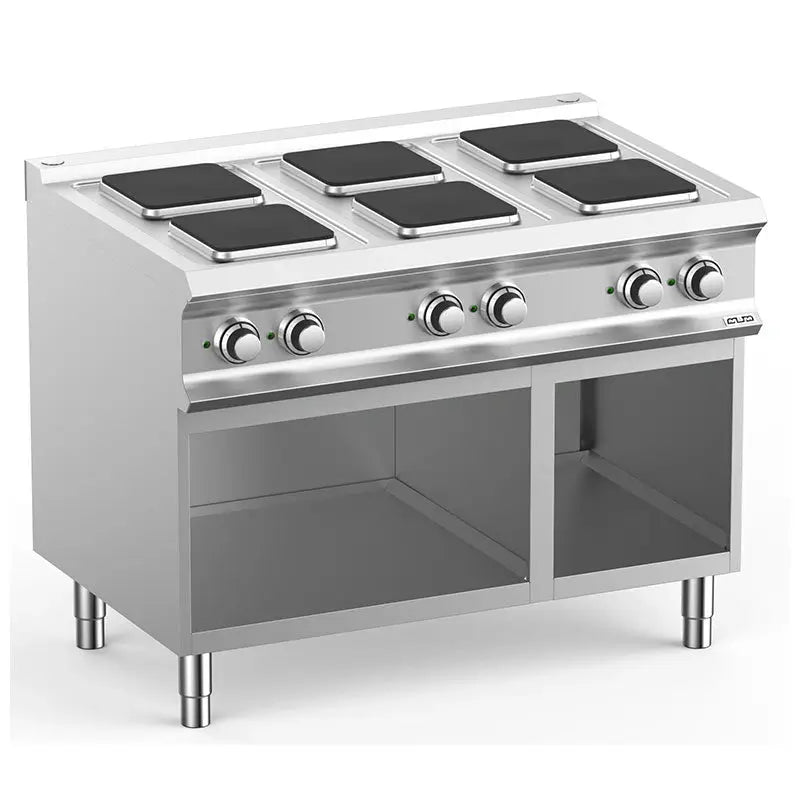 Fourneau électrique 6 plaque CARRÉES SUR BAIE LIBRE - PQ711A - MBM by MBM