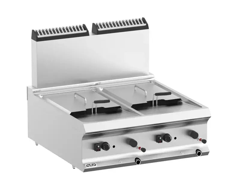 Friteuse professionnelle à gaz 2 cuves 9+9 litres - FRG77T - MBM by MBM