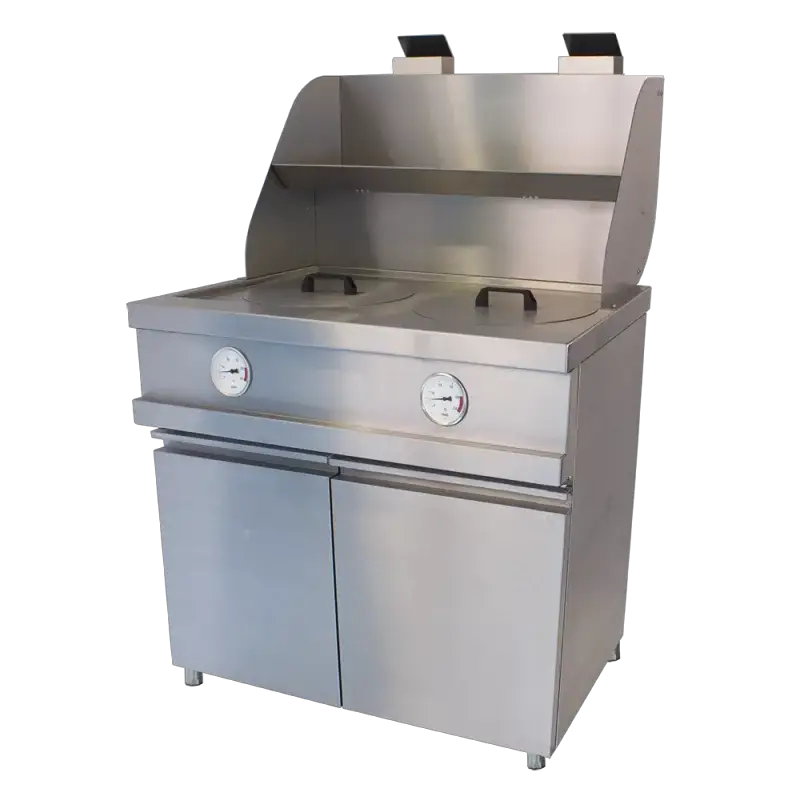 Friteuse professionnel gaz 2 cuves rondes de 2x13 L - MECA-FRYER 2B - Bertrand by Bertrand