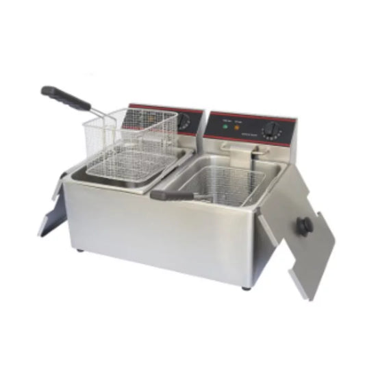 Friteuse électrique sur table 2x8 litres 2x3250w