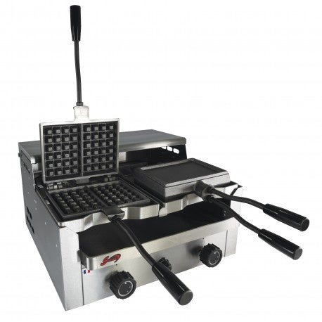 Gaufrier forain réversible gaz - 2 fers - 24 alvéoles 19046 Sofraca