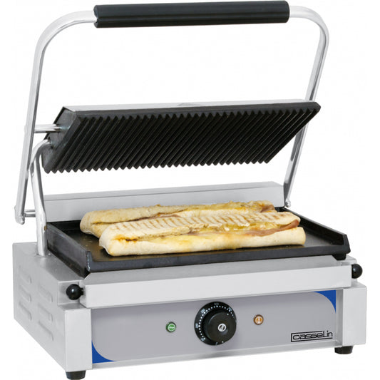 Grill Panini plaques Rainurée - Lisse -  CGPRL - Casselin