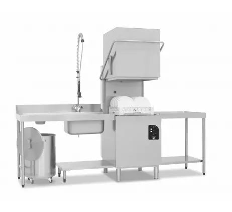 Lave vaisselle à capot Doseur détergent & Pompe de vidange Panier 500 x 500 mm - LVMC110D - CUISTANCE