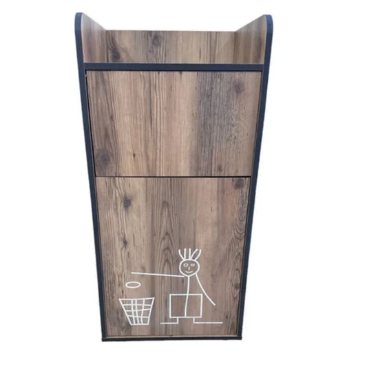 Meuble poubelle snack en bois marron - MBM - Maxi Gastro