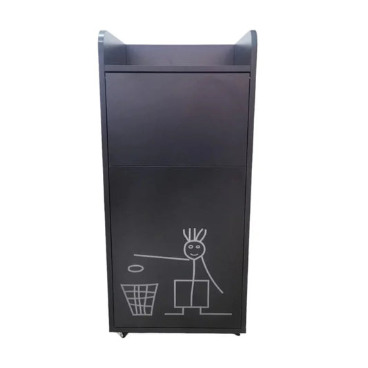 Meuble poubelle snack en bois noir MBN Maxi gastro