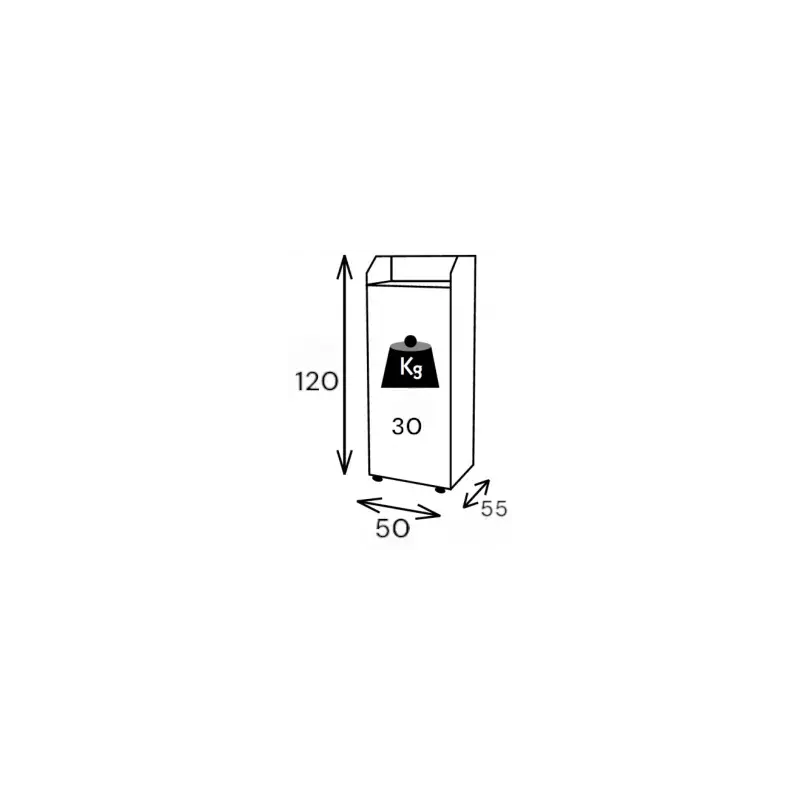 Meuble poubelle snack en bois noir - MBN - Maxi Gastro by Maxi Gastro