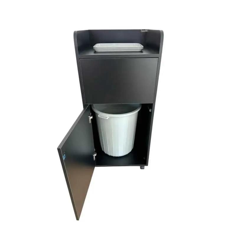 Meuble poubelle snack en bois noir - MBN - Maxi Gastro by Maxi Gastro