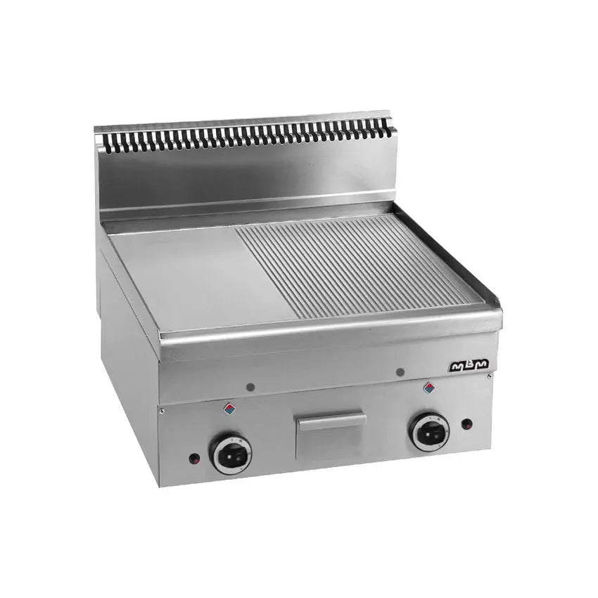 Plaque grillade minima 600 lisse rainurée/gaz - GFT66LR - MBM by MBM