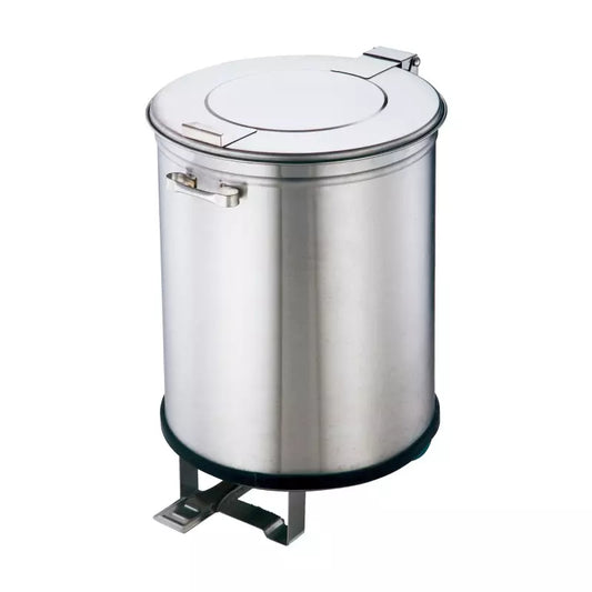 Poubelle en inox avec pédale 100 L