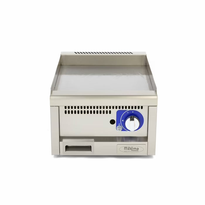 Gril de qualité commerciale - lisse - unité simple - profondeur 60 cm - gaz