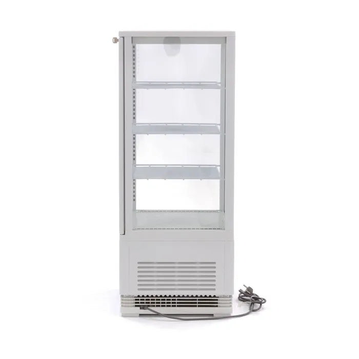 Vitrine réfrigérée - 78 L - 4 faces vitré - blanc avec éclairage Led by Maxima