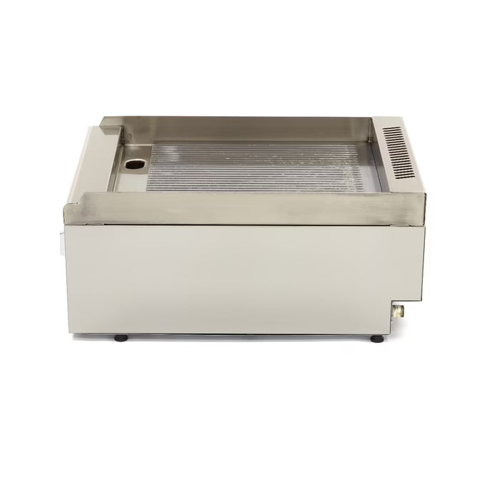 Gril de qualité commerciale - rainuré - unité simple - profondeur 60 cm - gaz