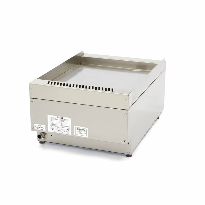 Gril de qualité commerciale - lisse - unité simple - profondeur 60 cm - gaz