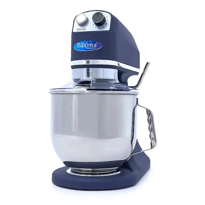 Batteur Mélangeur planétaire - 7 L - 11 vitesses - jusqu'à 2 kg de pâte - bleu acier mat by Maxima