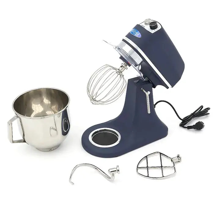 Batteur Mélangeur planétaire - 7 L - 11 vitesses - jusqu'à 2 kg de pâte - bleu acier mat by Maxima