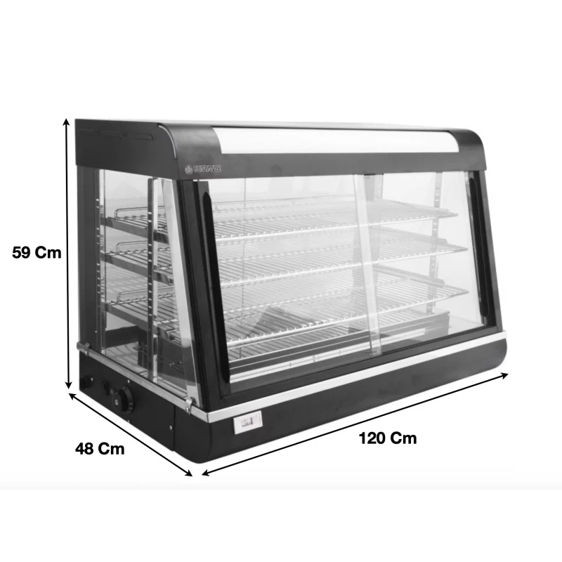 Vitrine chauffante L 1200 mm - FM48 - Cuistance by Cuistance
