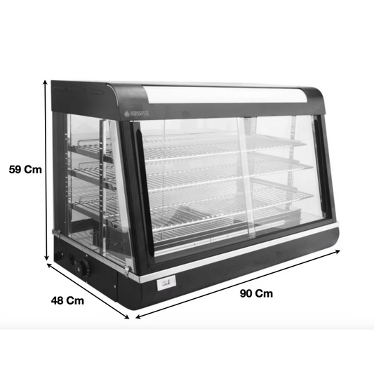 Vitrine chauffante L 900 mm